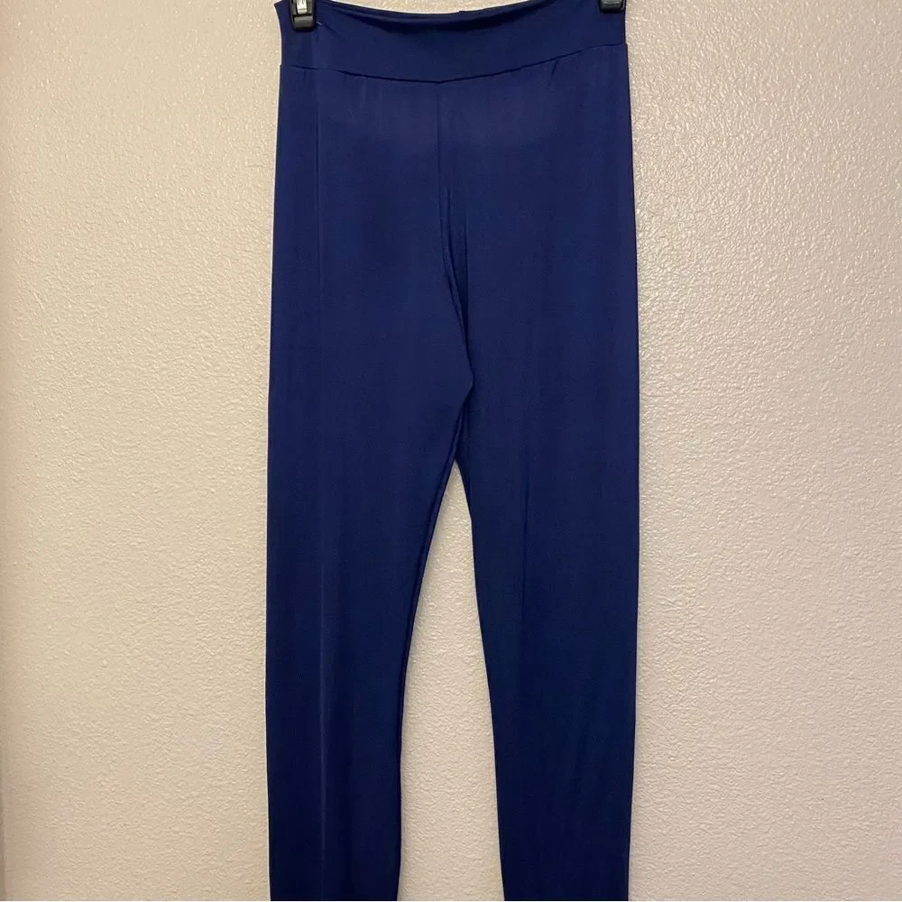 Kelle dance 2 piece blue mesh flocked crop top leggings pants light switch MA